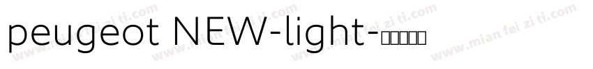 peugeot NEW-light字体转换